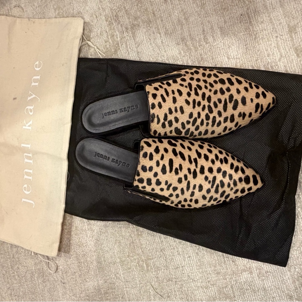 Jenni Kayne Leopard Print Pony Hair Mules - Picture 2 of 7